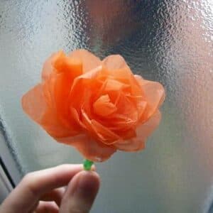 Flowers made from plastic bag