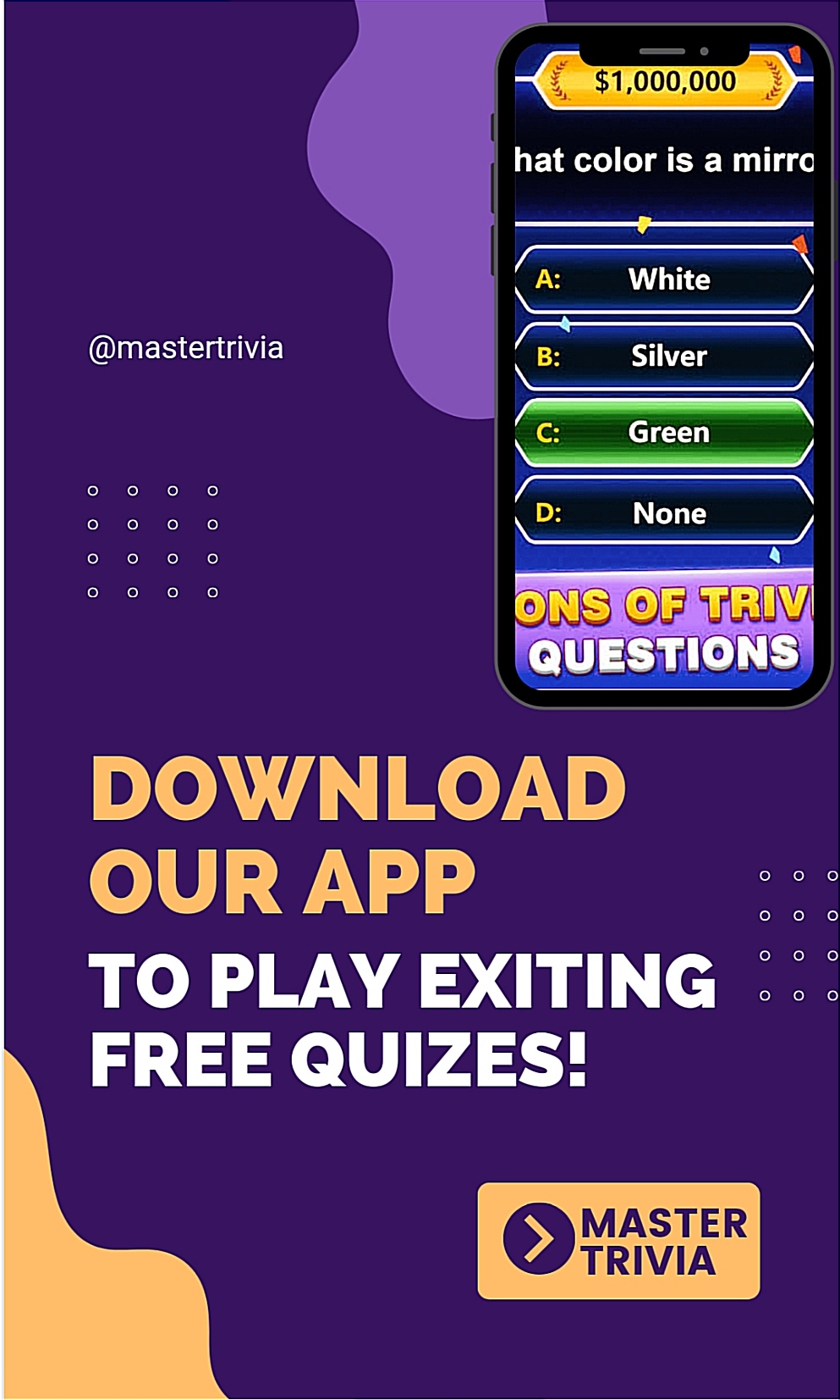 Download Master Trivia Quiz App and play free fun quizzes!