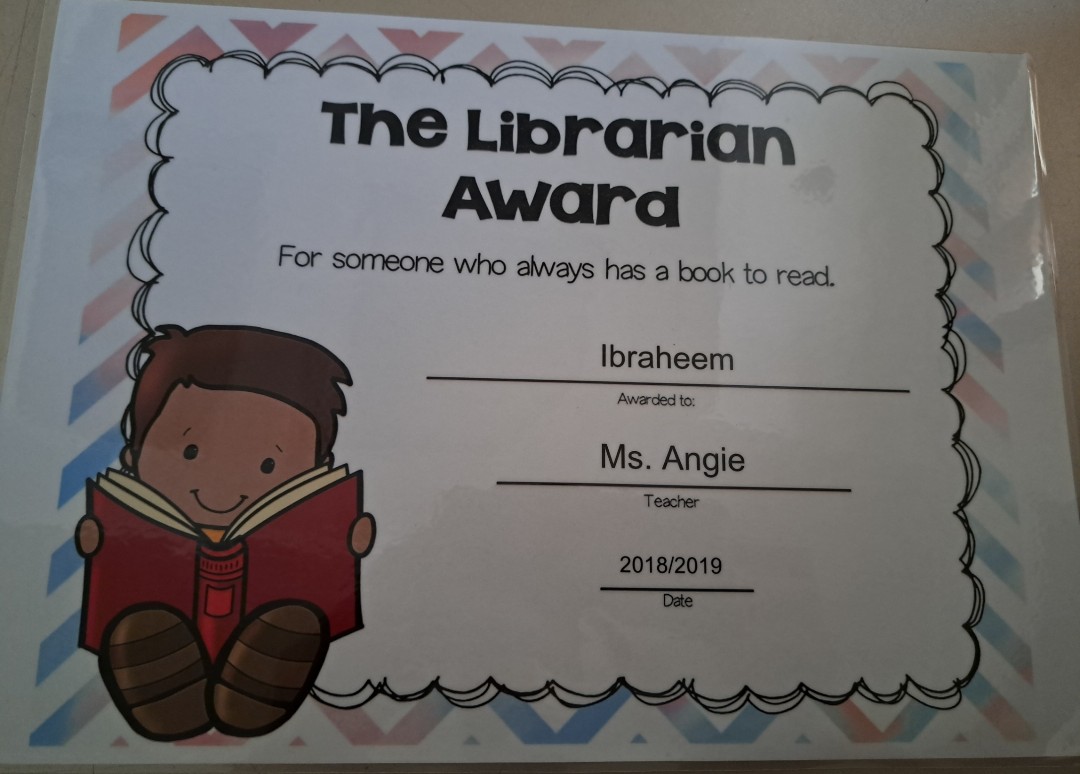 The Librarian Award for Reading: Ibraheem Milhem