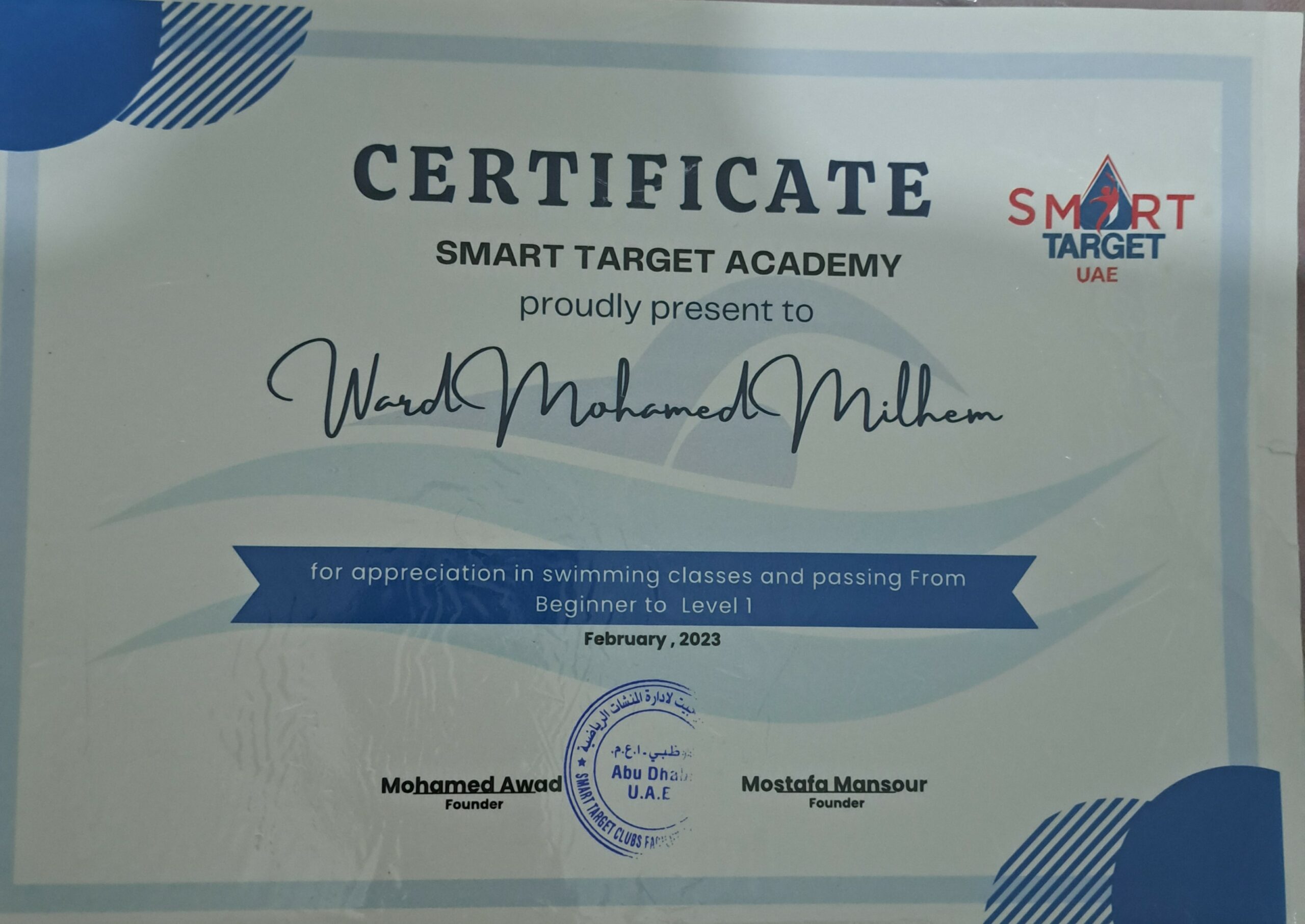 swimming competition level 1