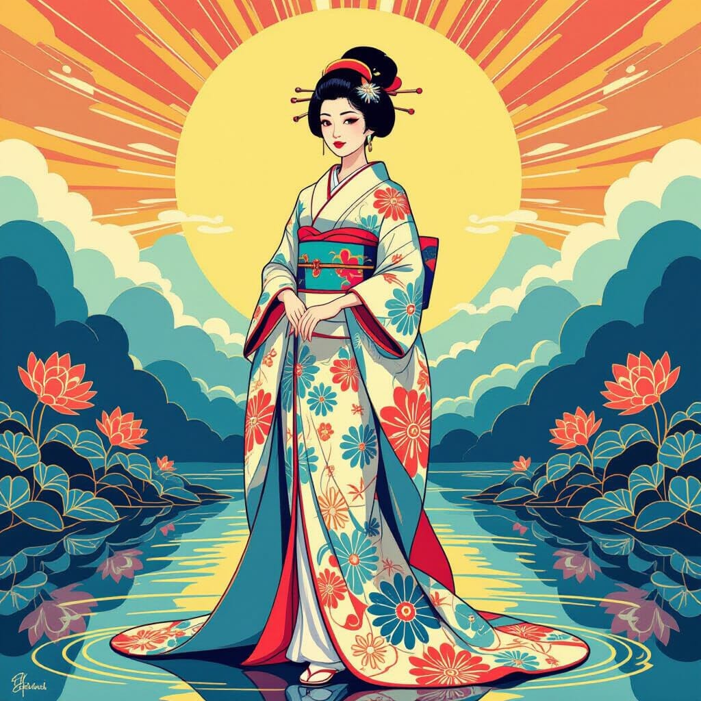 🌸 Grace of the Rising Sun