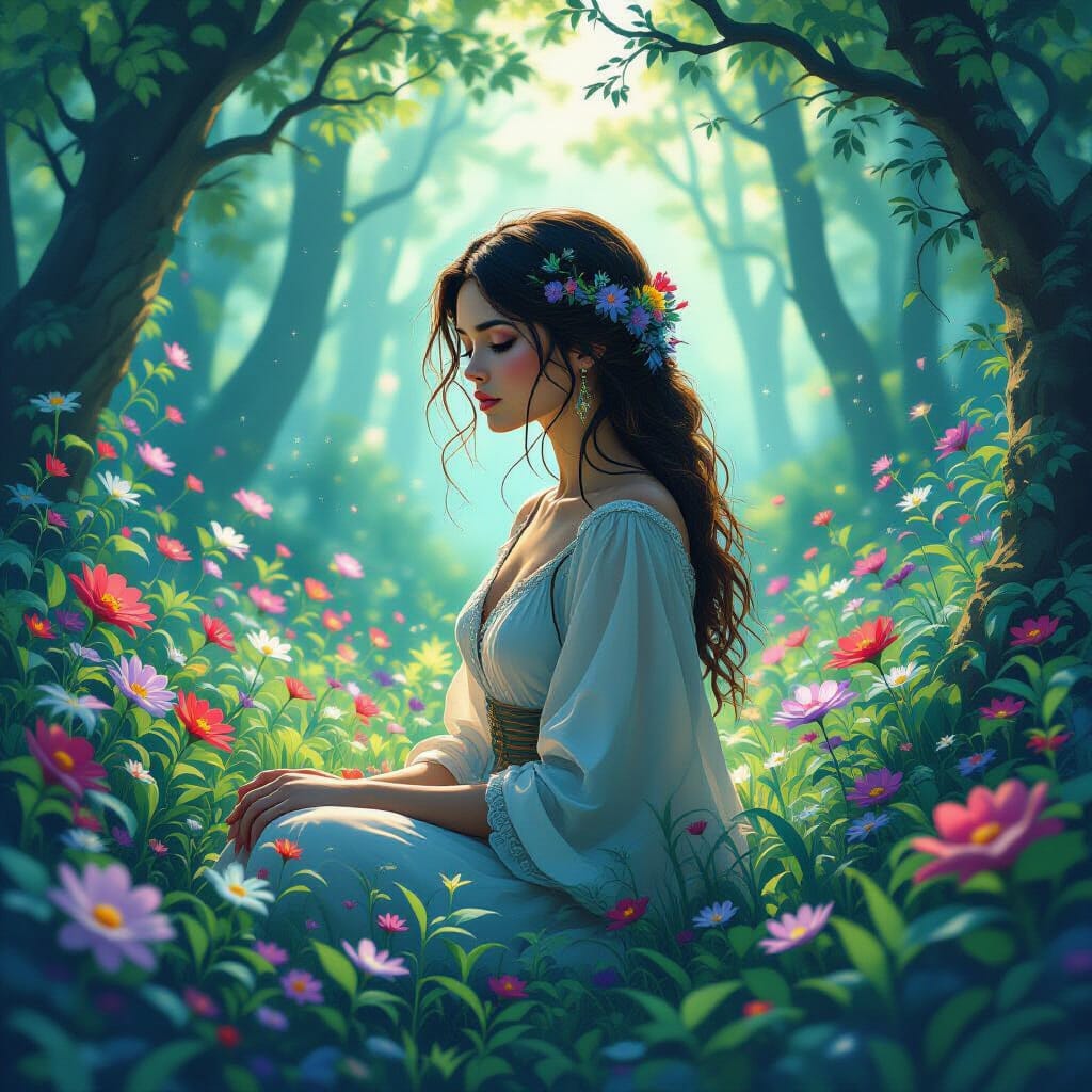 ✨ Enchanted Serenity: A Goddess in the Garden ✨