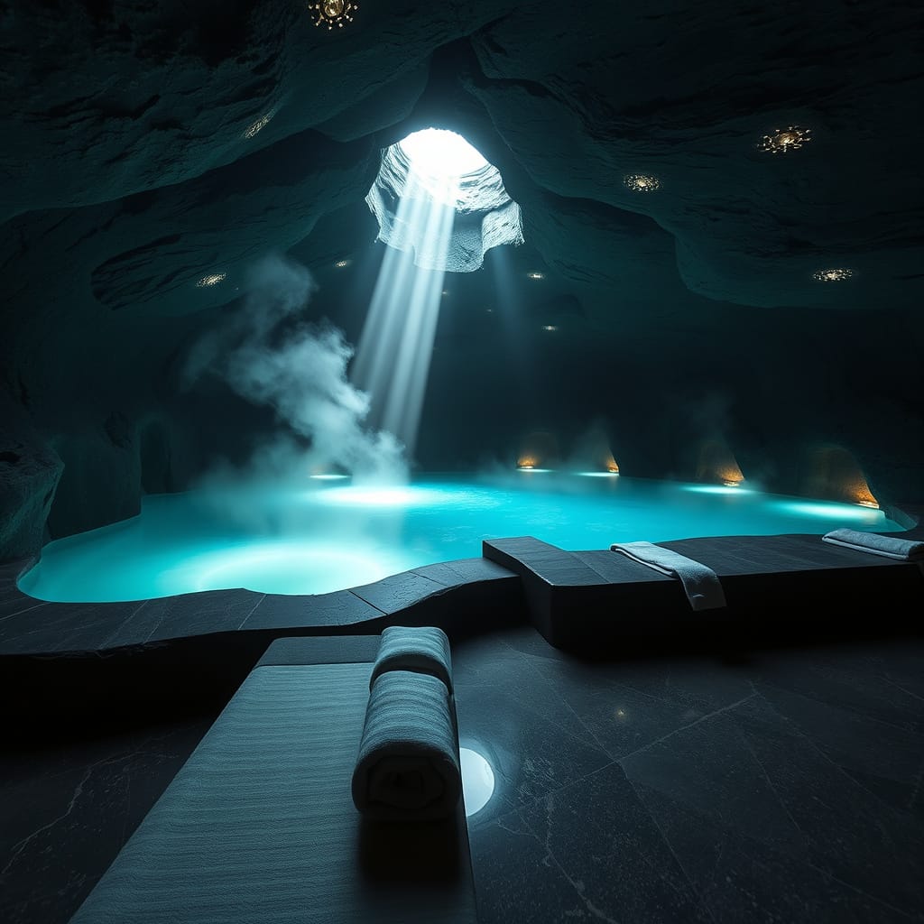 Moonlight meets geothermal glow. ✨