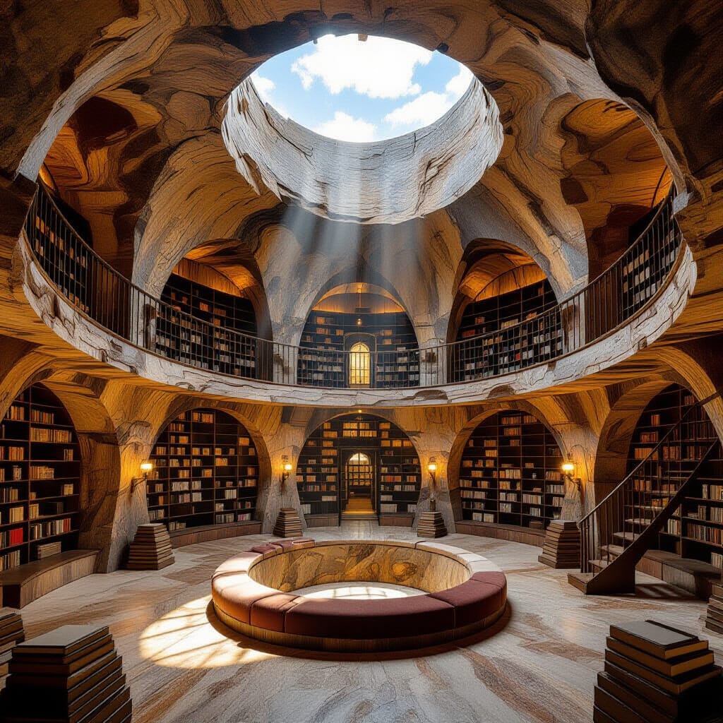 Where ancient wood holds modern knowledge.