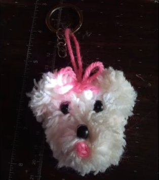 Super Cute Yarn Puppy Keychain