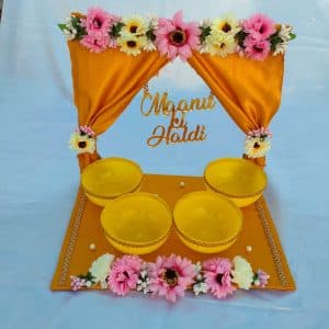 Handmade Haldi Platter 💚