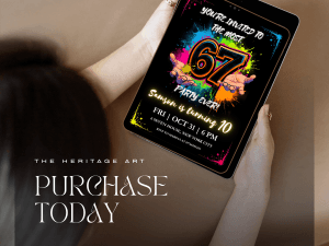 67 Birthday Invitation Template