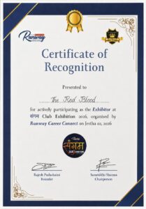 Recognition as an Exhibitor at Sangam Club Exhibition