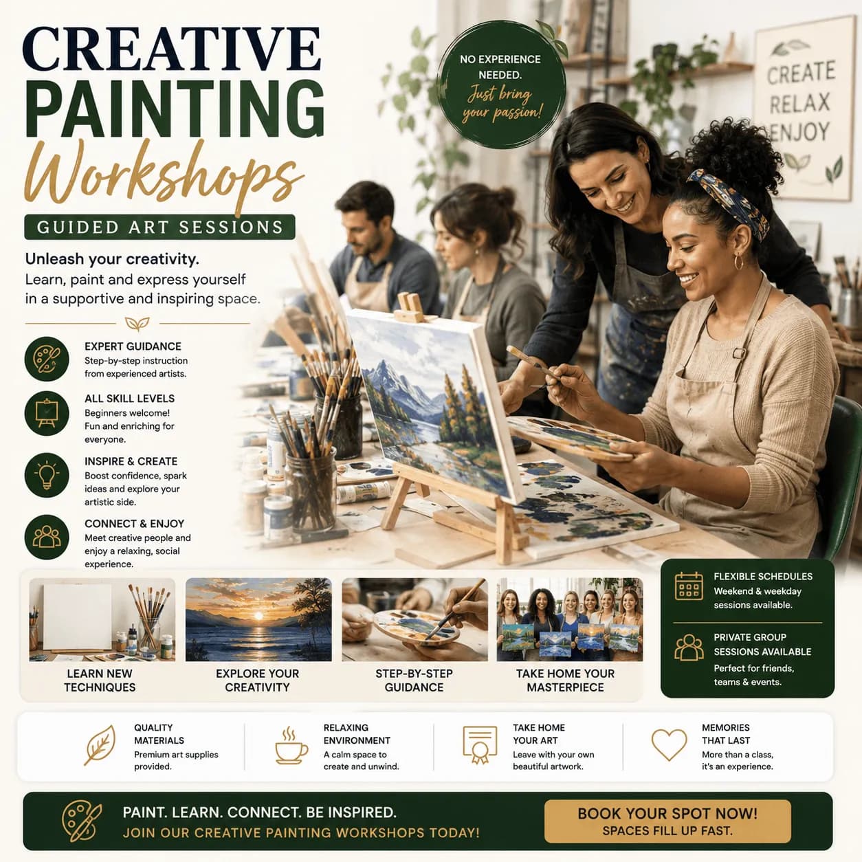 Creative Painting Workshops – Guided Art Sessions