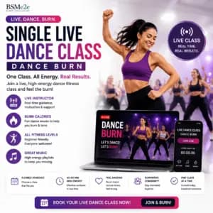 Single Live Dance Class – Dance & Burn