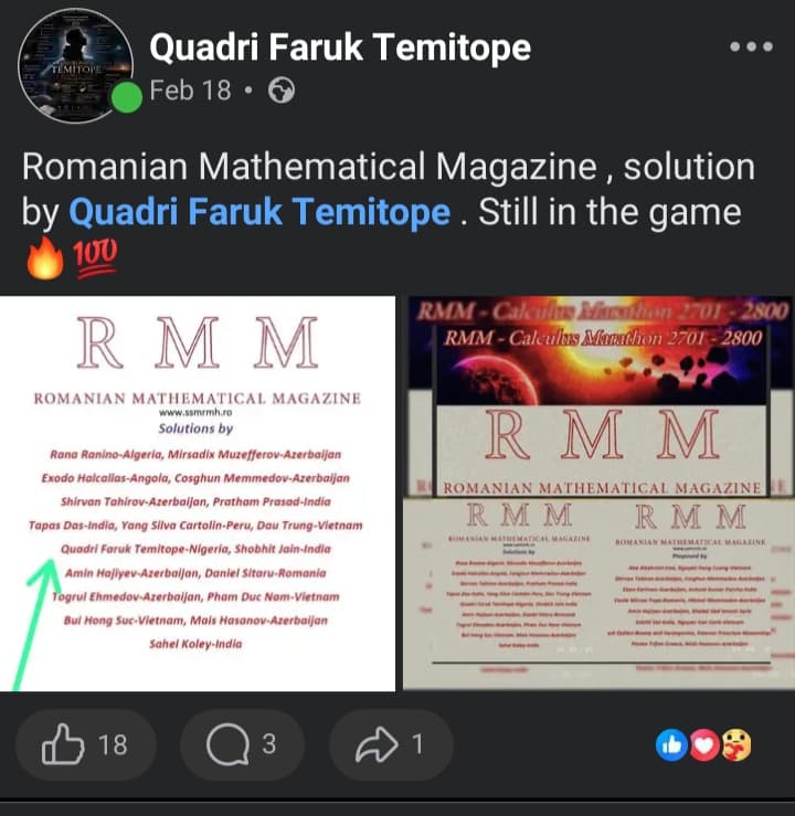 Romanian Mathematical Magazine