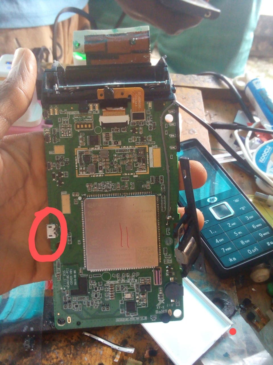 Changing a POS charging port