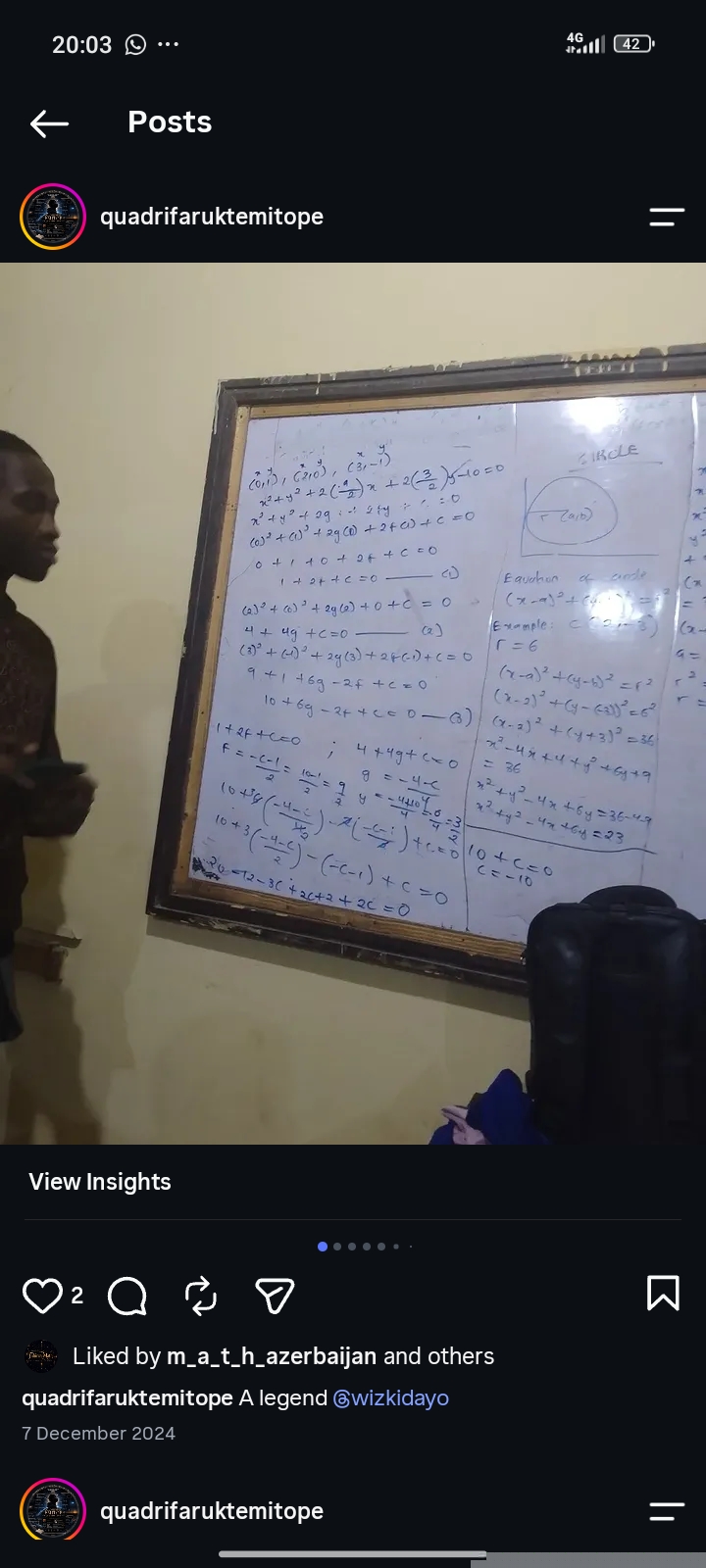 Teaching Coordinate Geometry and derivation