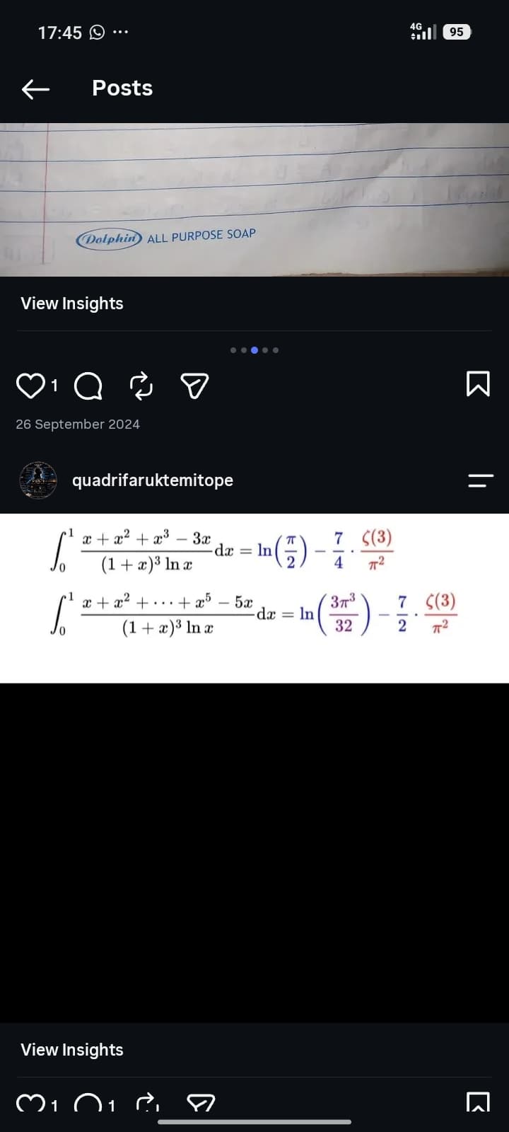 From Logarithmic Integrals to Zeta Values