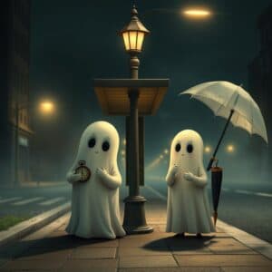 Waiting Beneath the Lantern Glow