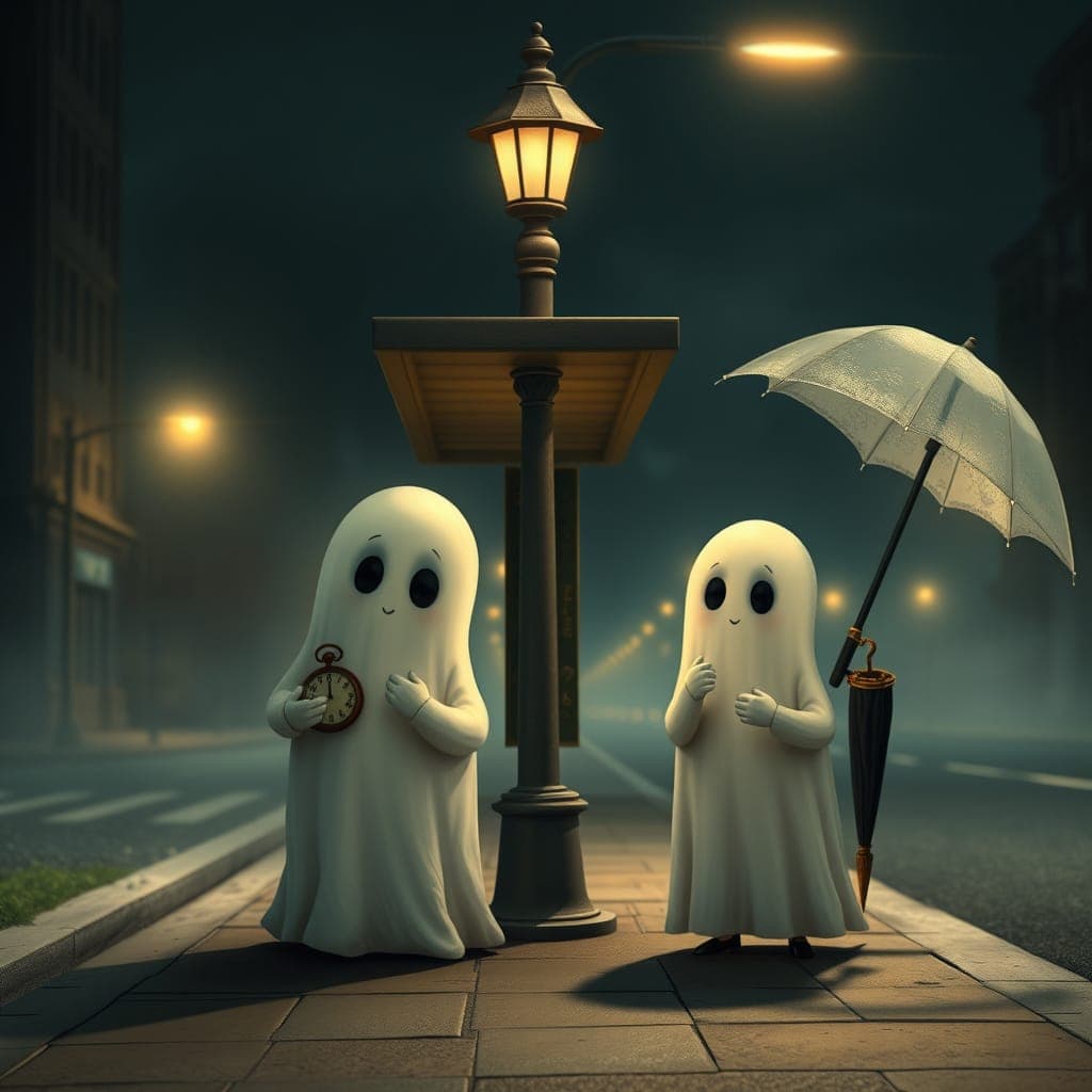 Waiting Beneath the Lantern Glow