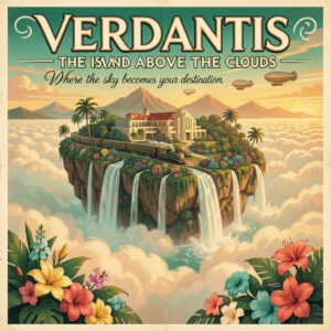Vintage Travel Posters Series: Verdantis — The Island Above
