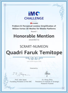 Huawei IMC Challenge 2026 — Honorable Mention