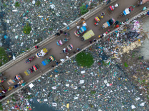 A River Suffocated by Waste
