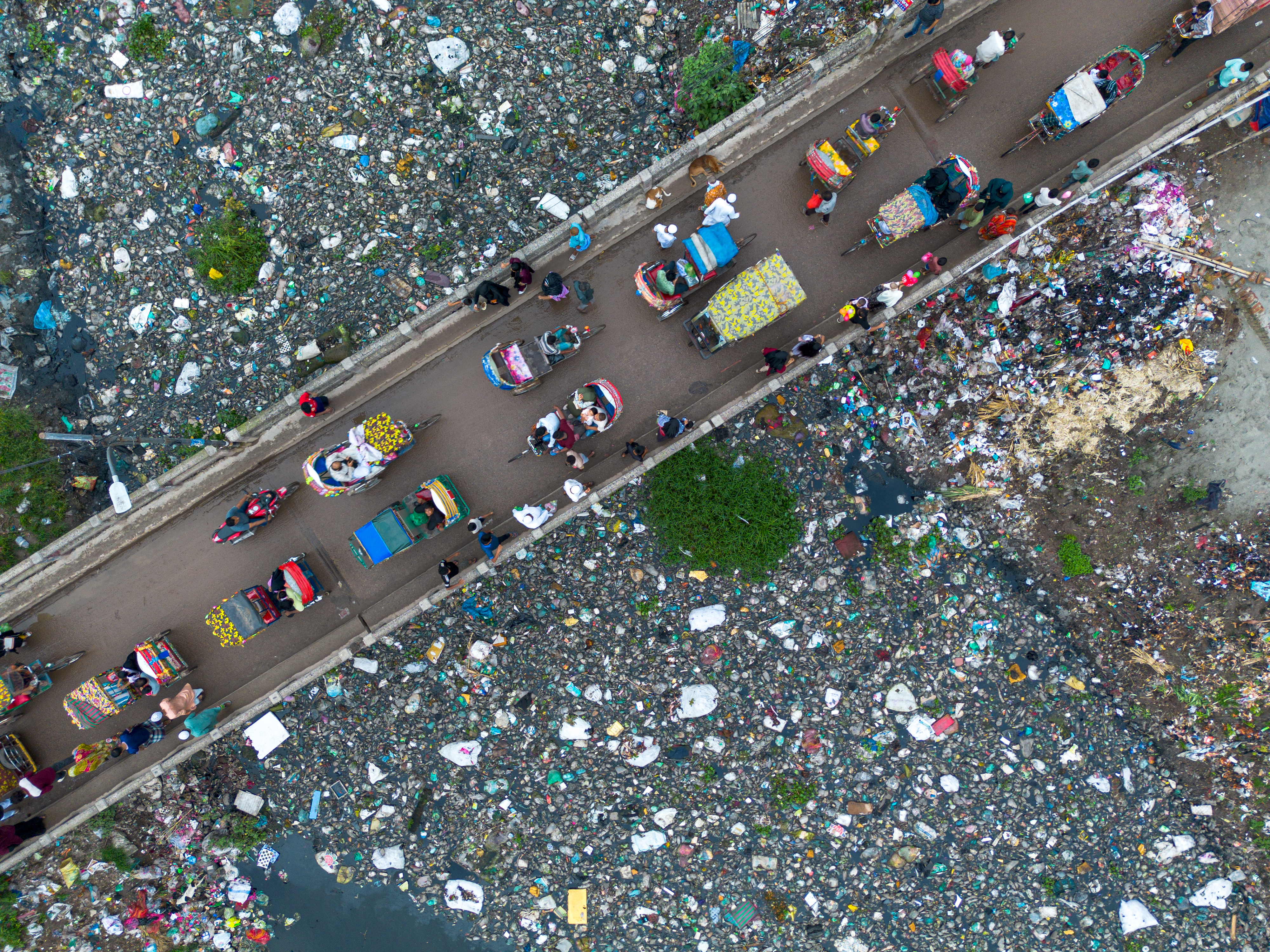 A River Suffocated by Waste