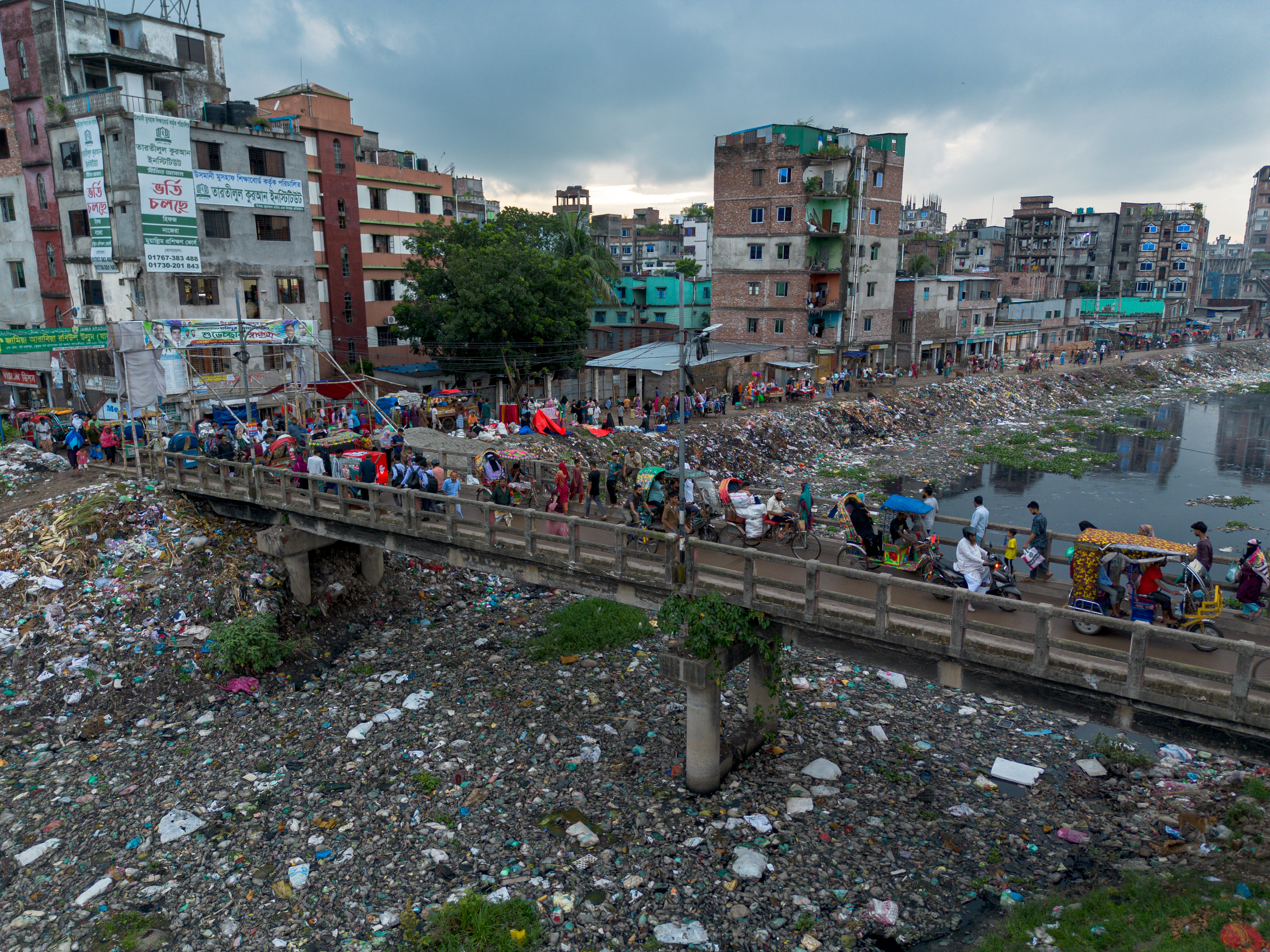 River Buried in Plastic