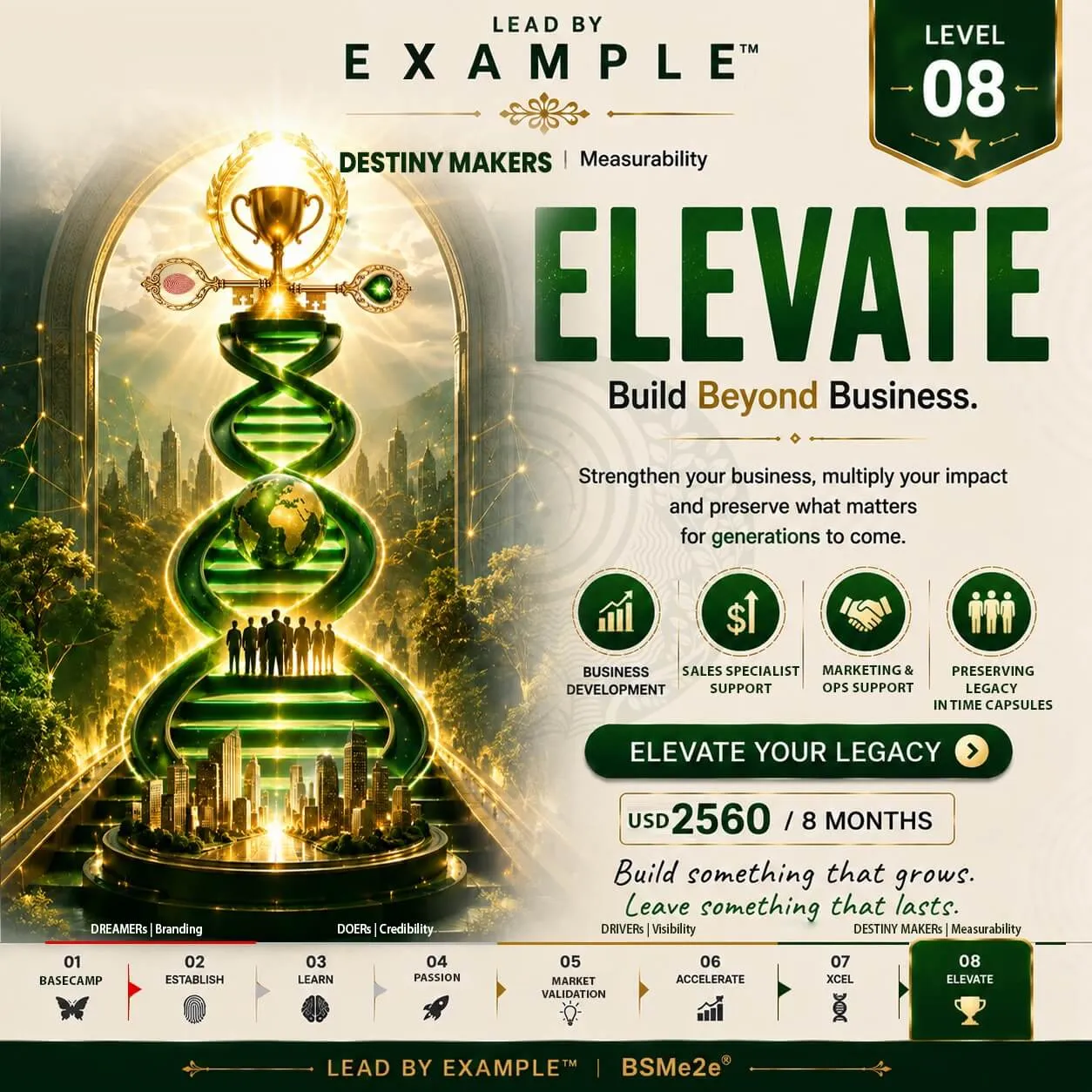 BSMe2e Level 8 Elevate – Build business growth, impact and a lasting legacy