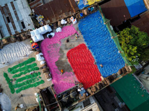 A Rooftop Recycling Operation