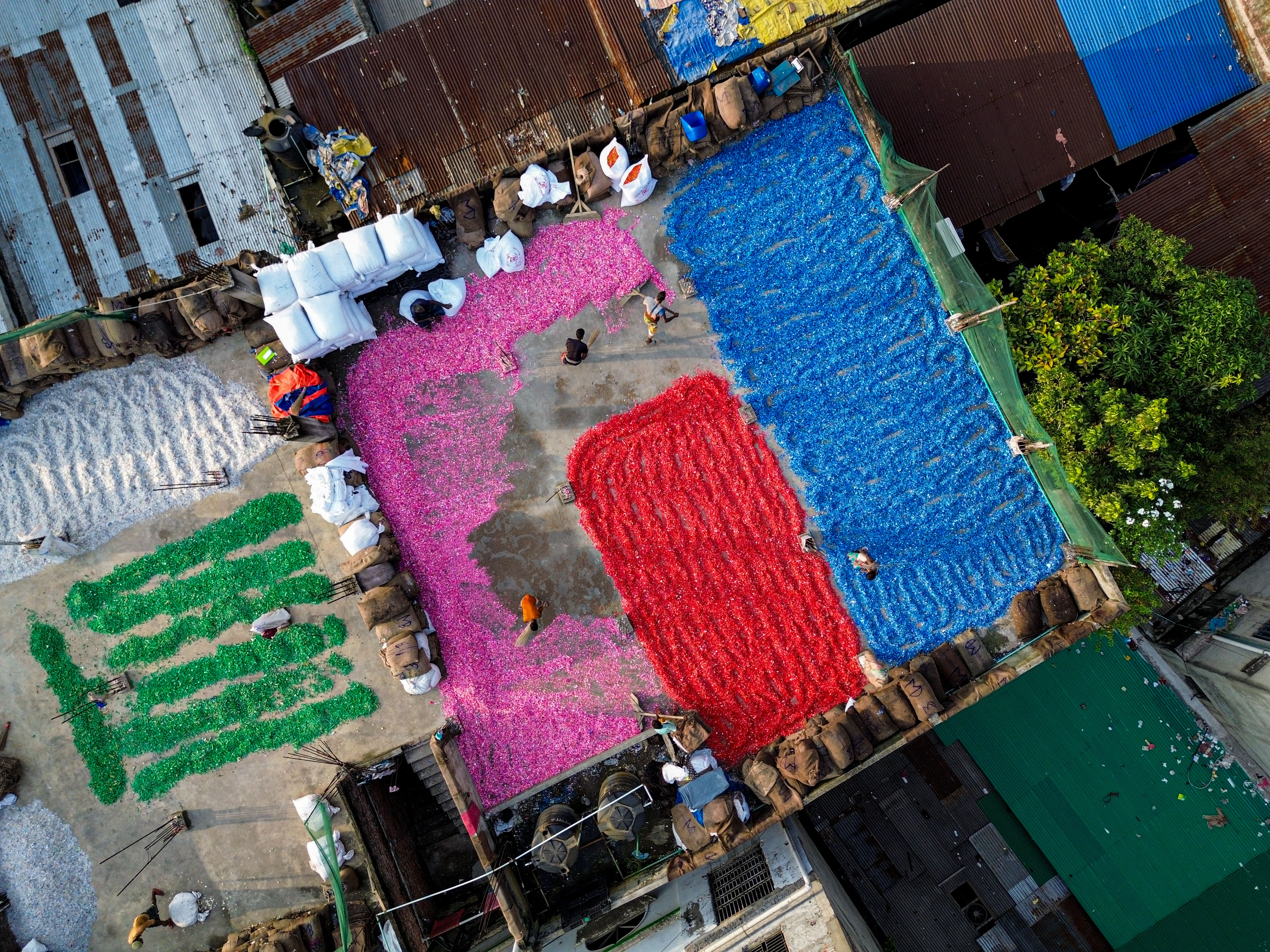A Rooftop Recycling Operation