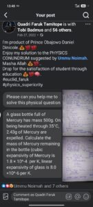 Thermodynamics: Real and Apparent Cubic Expansivity of Merc