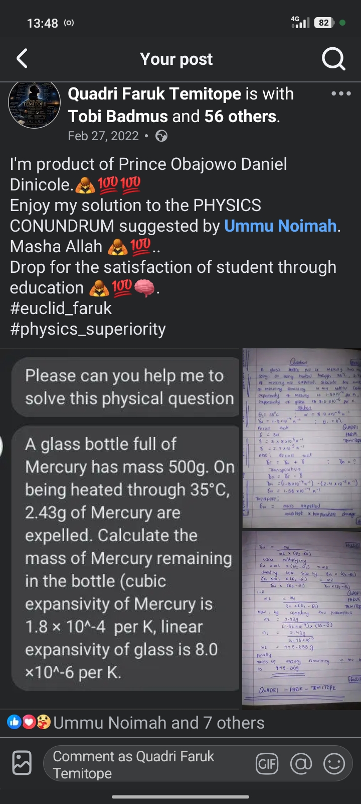 Thermodynamics: Real and Apparent Cubic Expansivity of Merc