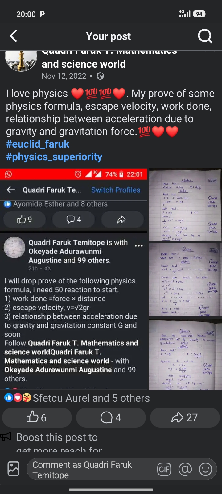 Classical Mechanics &amp; Gravitational Physics Formula Proofs