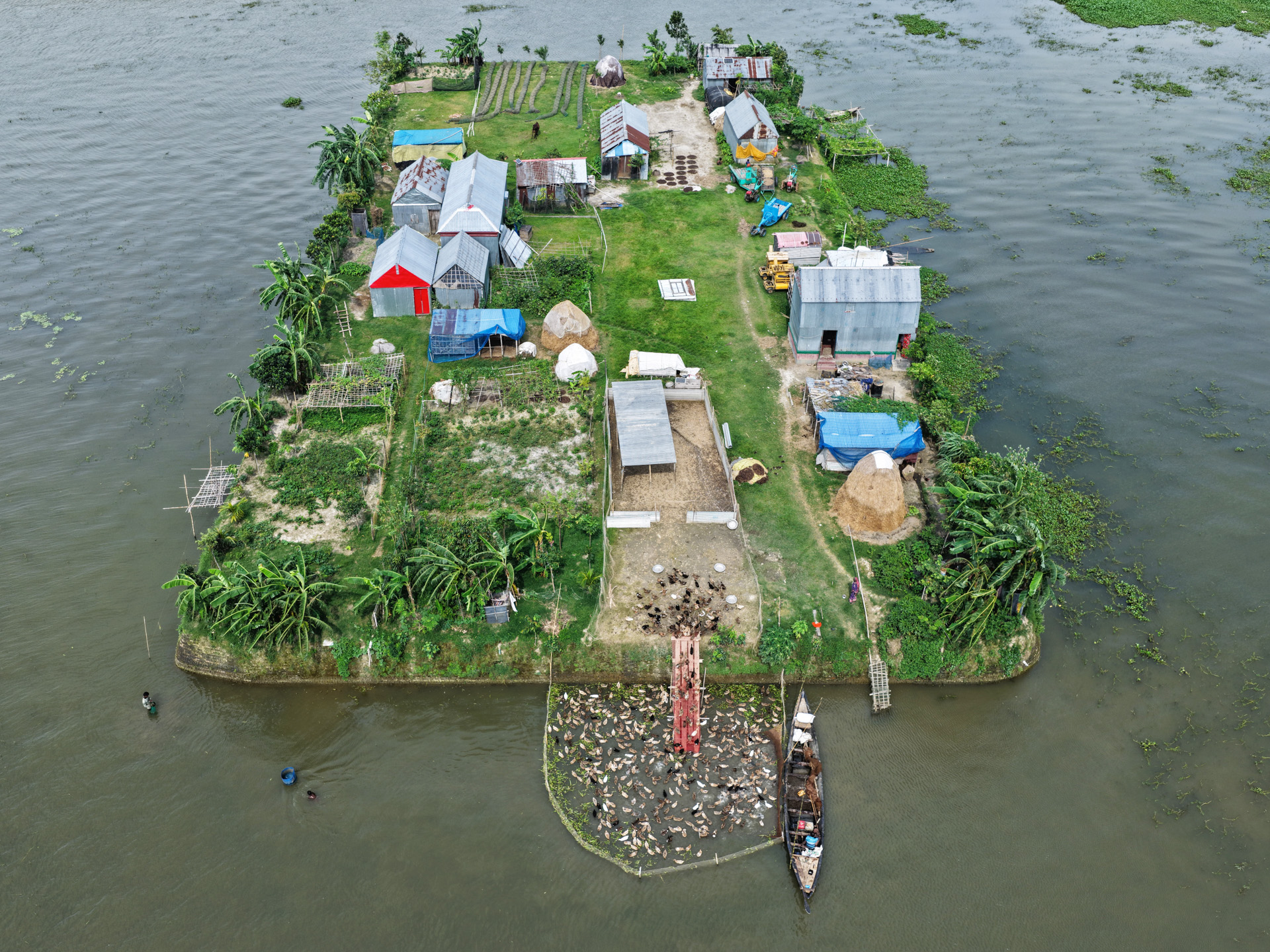 A Settlement Surrounded by Water