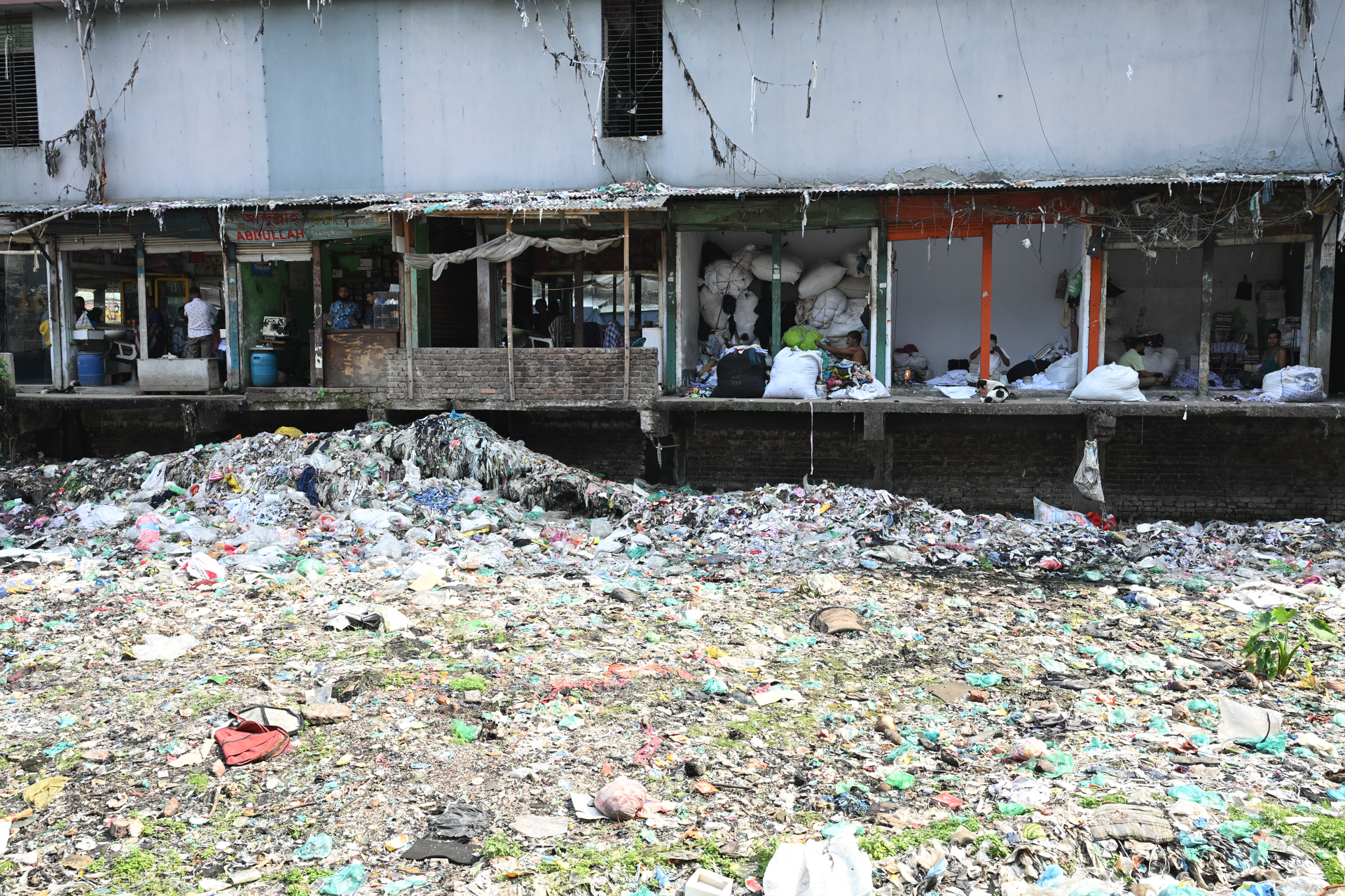 A Canal Choked With Waste