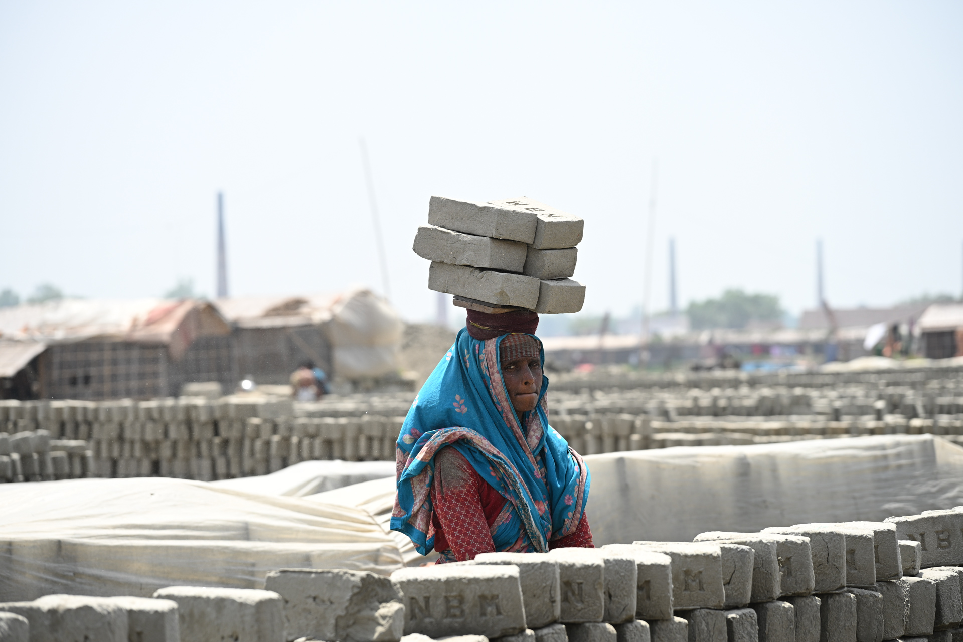 Blocks on Her Head