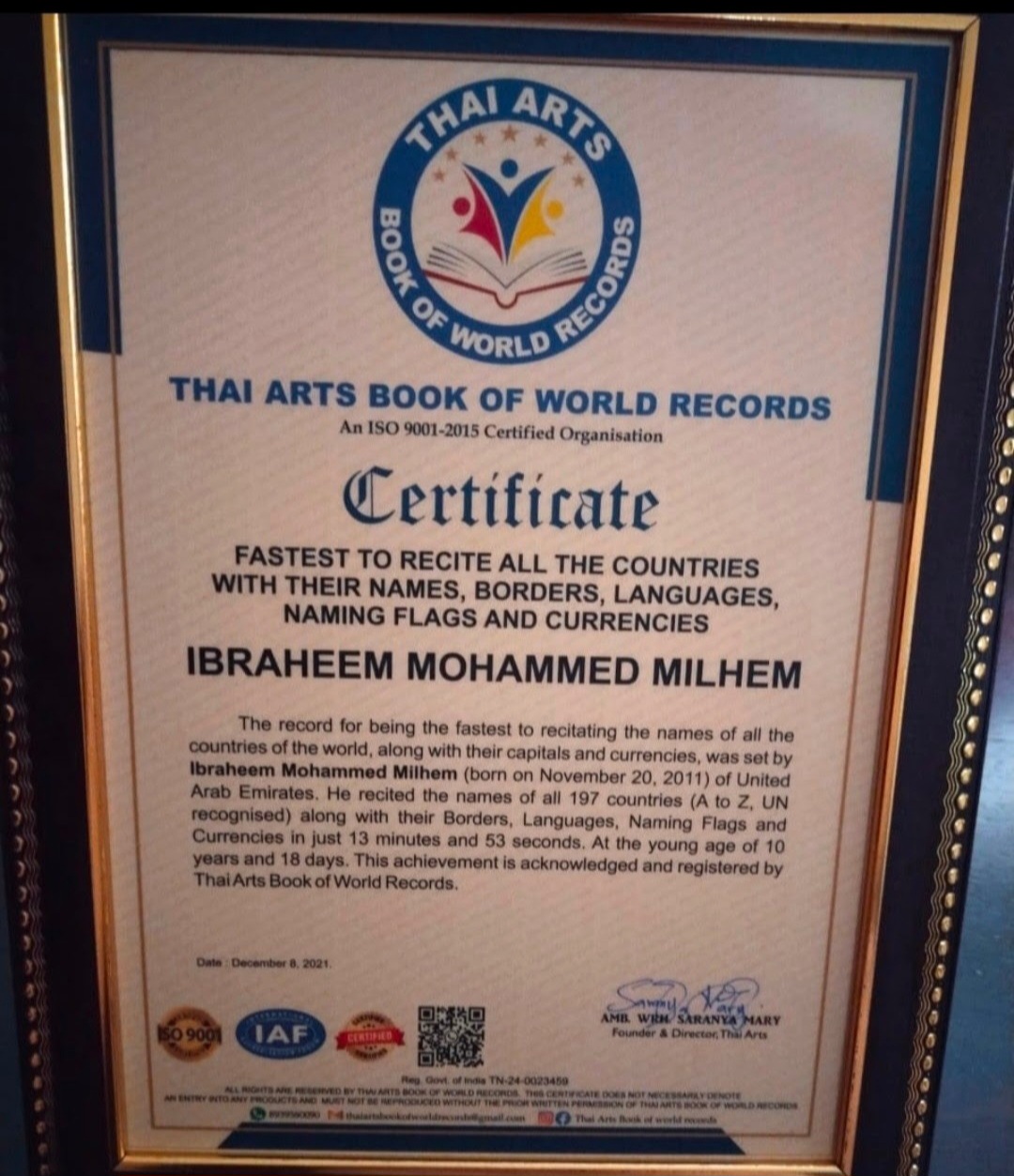 World record in Geography