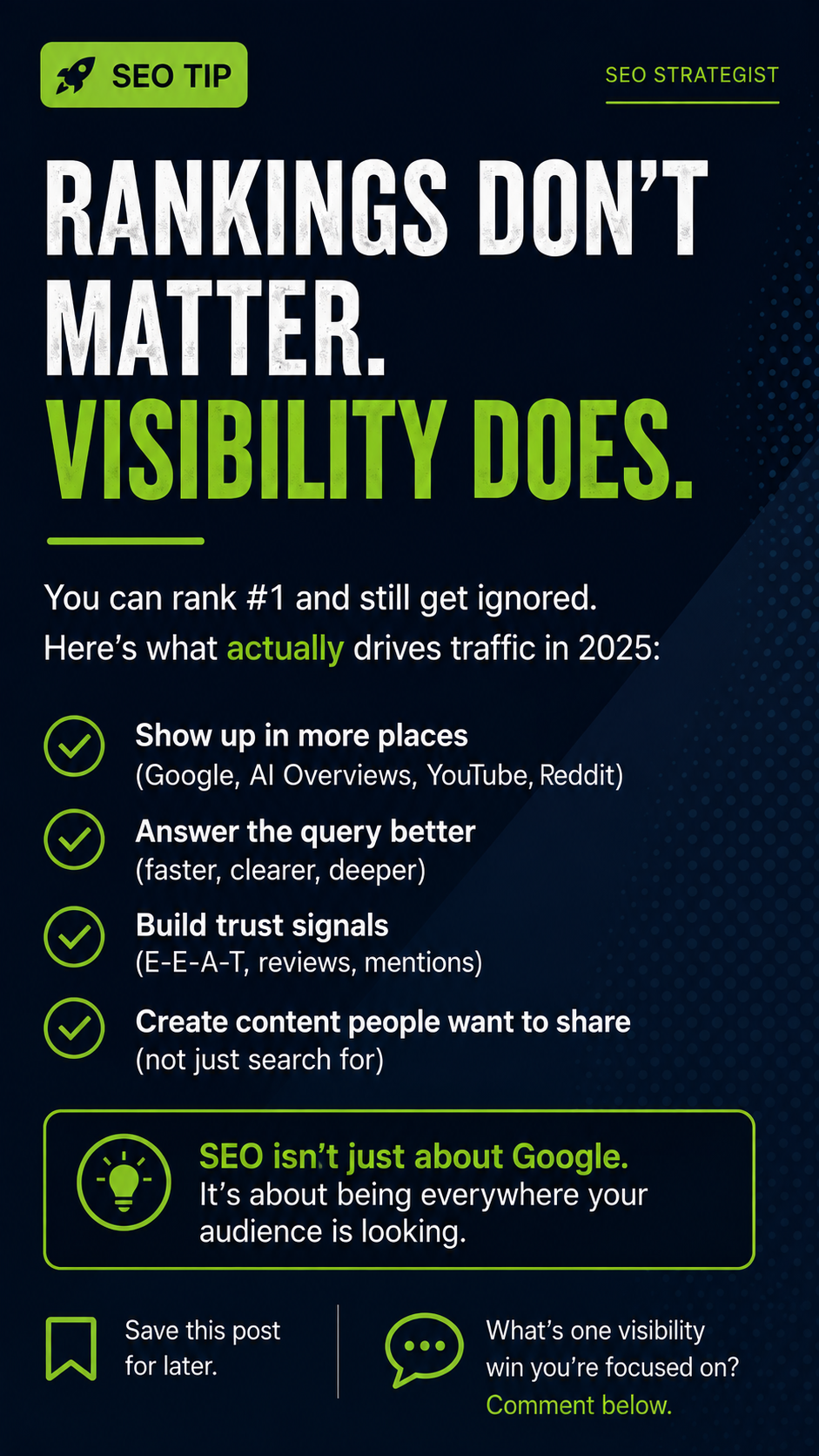 Rankings don’t matter. Visibility does.
