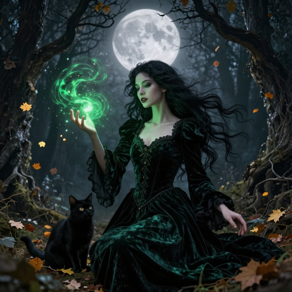 Moonlit Sorcery: The Emerald Witch