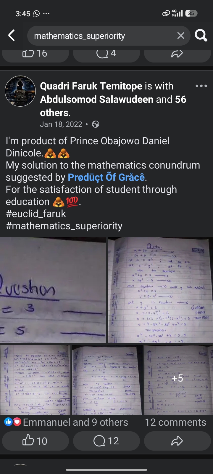Solving Algebraic Simultaneous Equations and Radical Exp